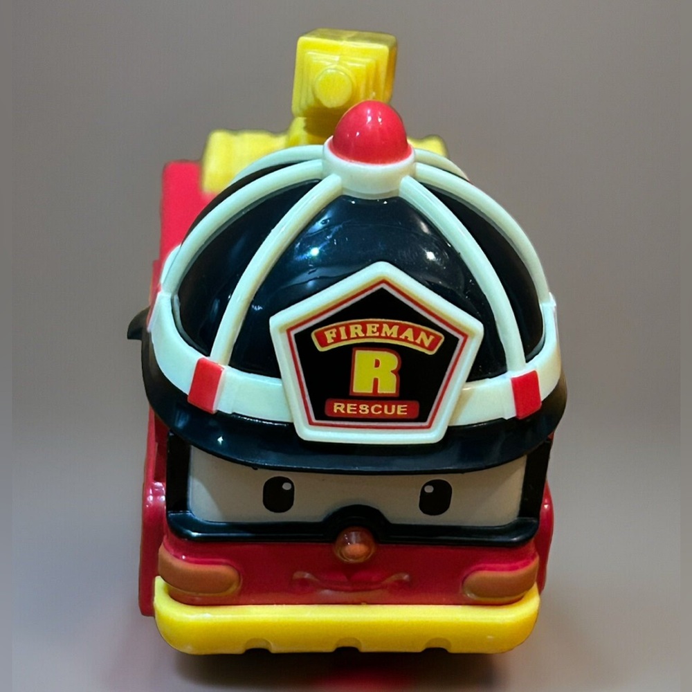 Robocar Poli Roy Silverlit 2011 Metal Car Figurine Disney Firetruck